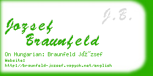 jozsef braunfeld business card